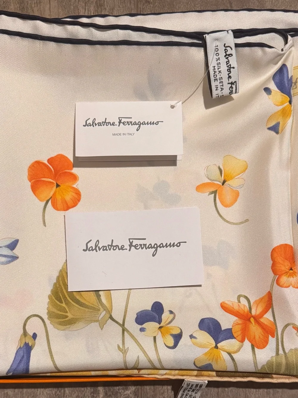 Salvatore Ferragamo Floral Silk Scarf